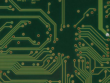 great image of tracks and connections on circuit board