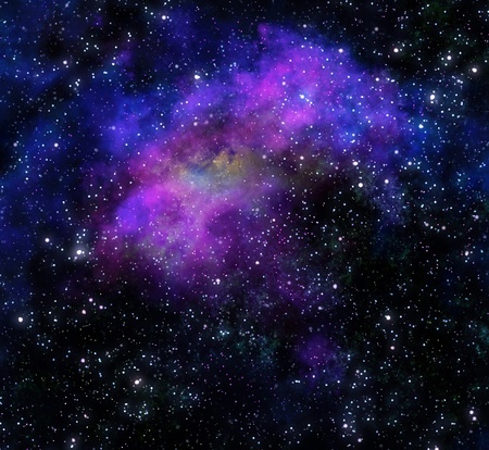 nebula gas cloud in deep outer spaceの写真素材