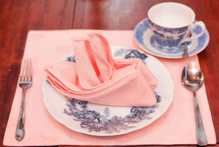 dining place settingの写真素材