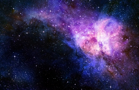 starry deep outer space nebual and galaxyの写真素材
