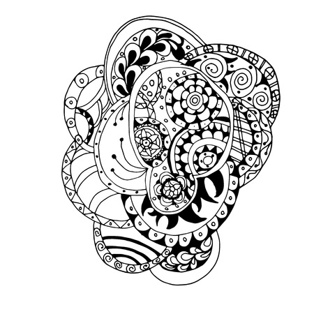 floral decorative paisley ethnic background.  のイラスト素材
