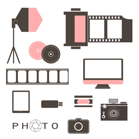 Photo studio. Hipster style. のイラスト素材