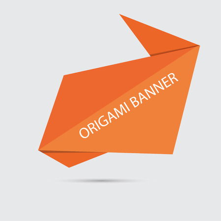 origami paper speech bubble or web bannerのイラスト素材
