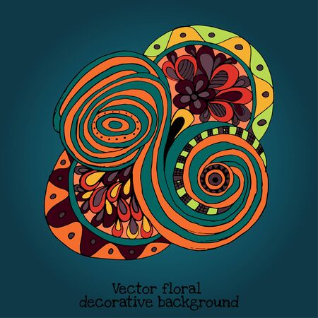 floral decorative paisley ethnic background.  のイラスト素材