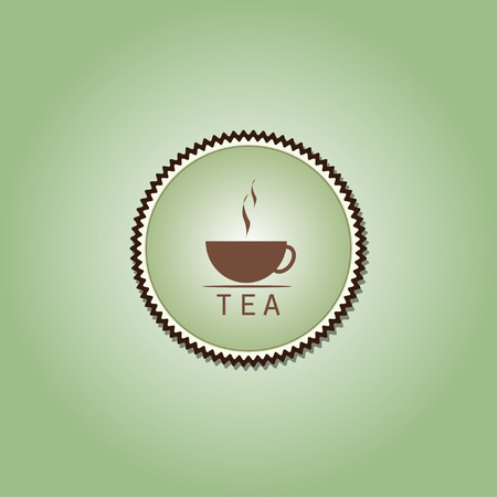 tea cup time clock concept design backgroundのイラスト素材