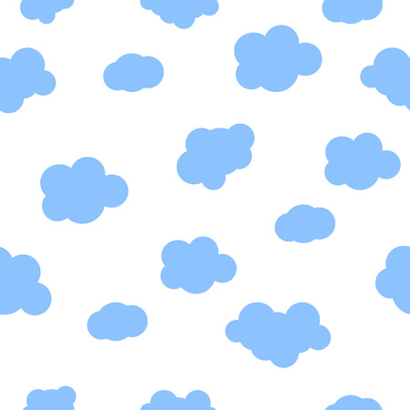 Seamless pattern baby background with clouds. Vector illustrationのイラスト素材