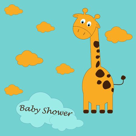 Seamless pattern baby  background  with flowers, cloudsのイラスト素材