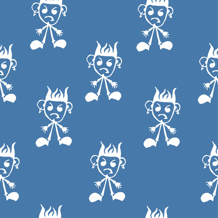 repeated cartoon character backgroundのイラスト素材