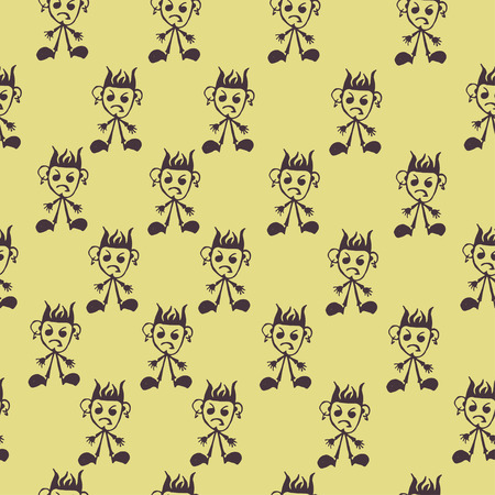 repeated cartoon character backgroundのイラスト素材