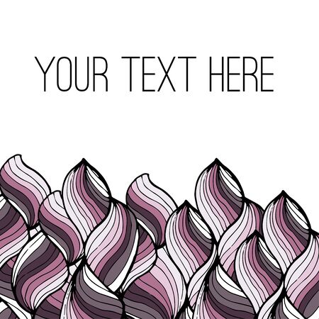 abstract hand-drawn pattern, waves background. のイラスト素材