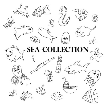 Abstract pattern nautical and marine background. のイラスト素材