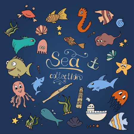 Abstract pattern nautical and marine background. のイラスト素材