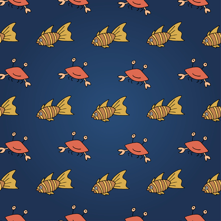 Seamless abstract pattern nautical and marine background.のイラスト素材
