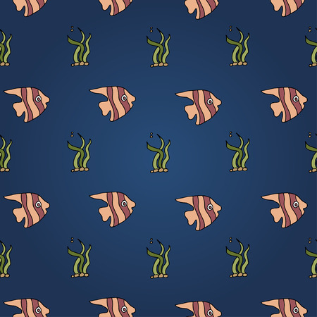 Seamless abstract pattern nautical and marine background.のイラスト素材
