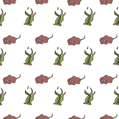 Seamless abstract pattern nautical and marine background.のイラスト素材