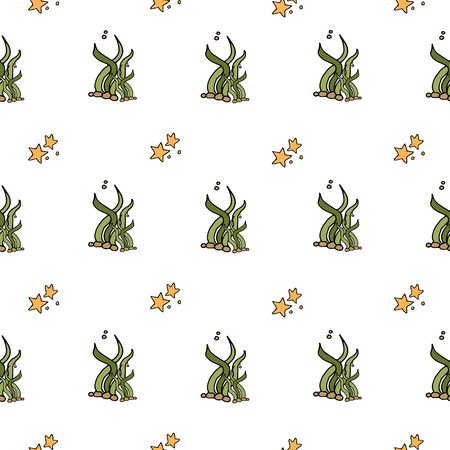 Seamless abstract pattern nautical and marine background.のイラスト素材