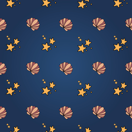 Seamless abstract pattern nautical and marine background.のイラスト素材