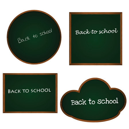 Set of Blackboard cloud,circle, square, rectangle. vector illustrationのイラスト素材