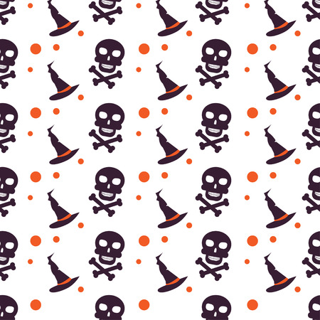 Happy Halloween Background. Seamless pattern. Collection of seamless patterns in the traditional holiday colors.のイラスト素材