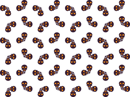 Seamless pattern with skull. Print for Halloween.のイラスト素材