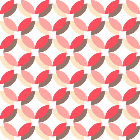 Cute retro abstract seamless pattern.Perfect for decoration postcards, brochures, textiles or paper packaging.Pink, broun and white colors.Ideal for Save The Date, baby shower, valentines day, birthday cards, invitationsのイラスト素材