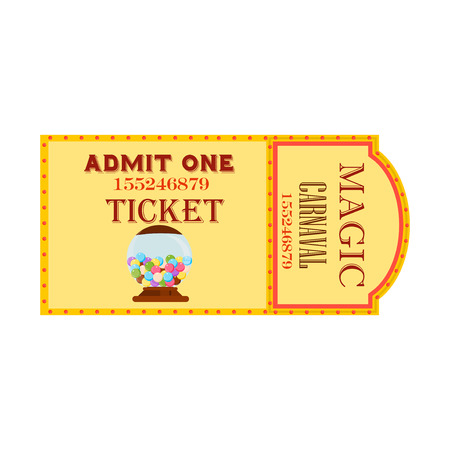 Circus big magic show with trained animals two vintage entrance tickets templates set abstract isolated vector illustration. Circus tickets entertainment carnival admission.のイラスト素材
