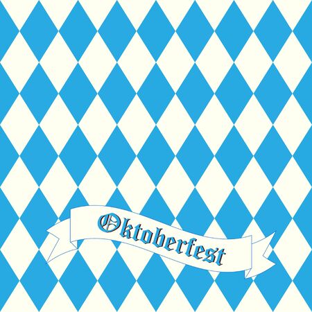 Oktoberfest design on white background. German text celebration abstract fabric Oktoberfest blue background. Bavarian munich Oktoberfest blue background banner pattern .の写真素材