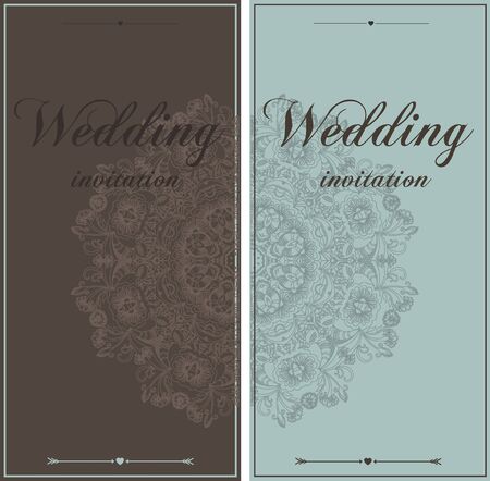 Wedding card flyer pages ornament vector illustration.のイラスト素材