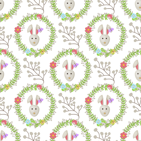 Easter decoration vector cartoon seamless pattern.のイラスト素材