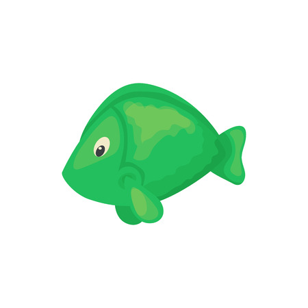 Sea fish aquarium cartoon animal character vector illustration. Underwater tropic fishing marine nature seafood ocean seafish symbol.のイラスト素材
