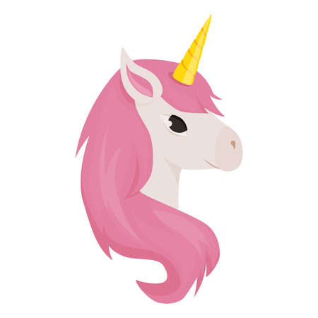 Unicorn cute vector animal character illustration fantasy magic design rainbow horse beautiful fairytale background.のイラスト素材