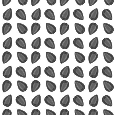 Sunflower seeds seamless pattern. Healthy organic vegetarian snackのイラスト素材