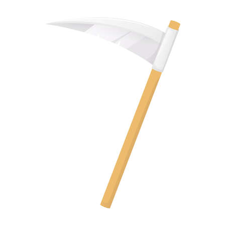 scythe on white backgroundのイラスト素材