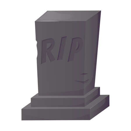 Tombstone grave cemetery death tomb halloween gravestone cross dead graveyard vector. headstone horror or memorial religion monument rip.のイラスト素材