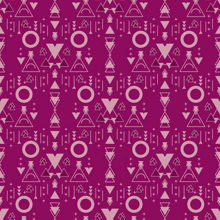 Aztecs seamless pattern. Tribal ethnic ornament. Geometric abstract background.のイラスト素材