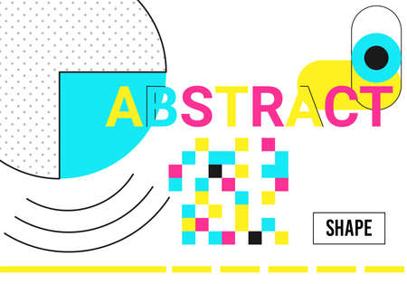 Trend Neo Memphis geometric poster cardsのイラスト素材