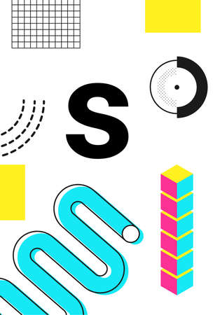 Trend Neo Memphis geometric poster cards