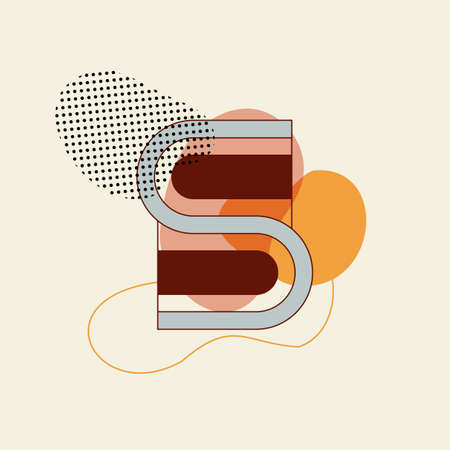 Fashion Wall Art stylish templates with organic abstract shapes and line in nude pastel colors.のイラスト素材