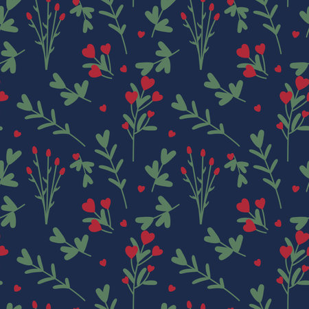 Valentines Day seamless pattern heartのイラスト素材