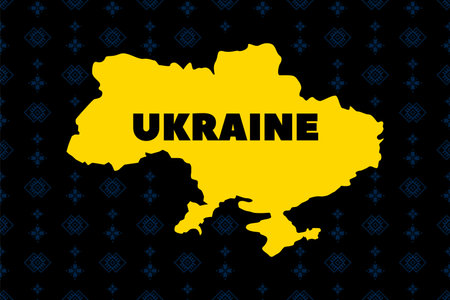 Pray for Ukraine. Support Ukraine mapのイラスト素材