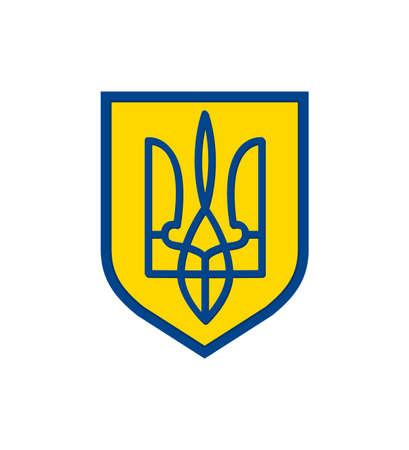 Circle Ukraine coat of arms, seal, national emblemのイラスト素材