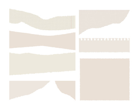 Scrapbook papers. Blank notepad pages vector illustration.のイラスト素材