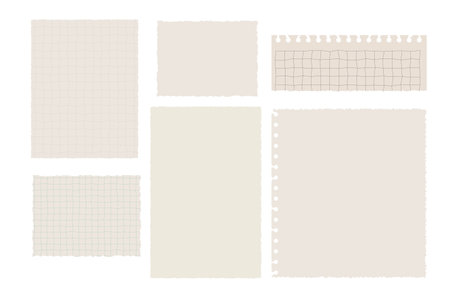 Scrapbook papers. Blank notepad pages vector illustration.のイラスト素材