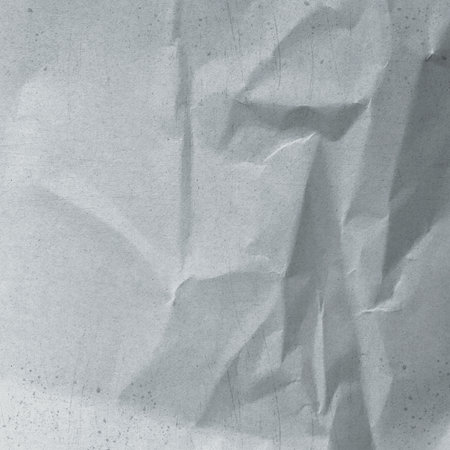 Black Clean Crumpled Paper Background. Crumpled Empty Paper Template for posters and banners.の写真素材