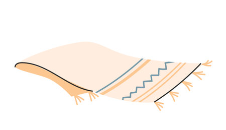 Beach towel. Flat vector isolated illustration.のイラスト素材