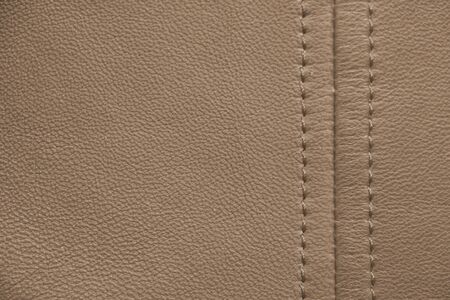 The texture of genuine leather. Brown background.の写真素材