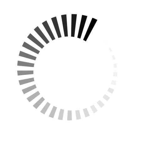 Circular dotted scale. Simple vector illustration isolated on white background.のイラスト素材