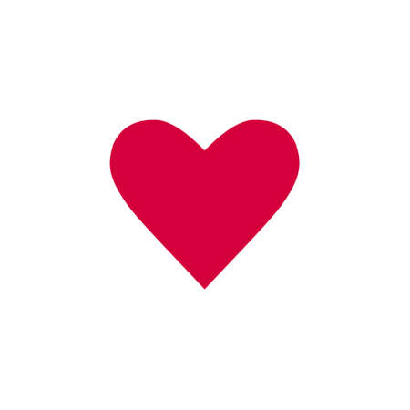 Red heart pattern on white background for a romantic occasion. Simple illustration.のイラスト素材