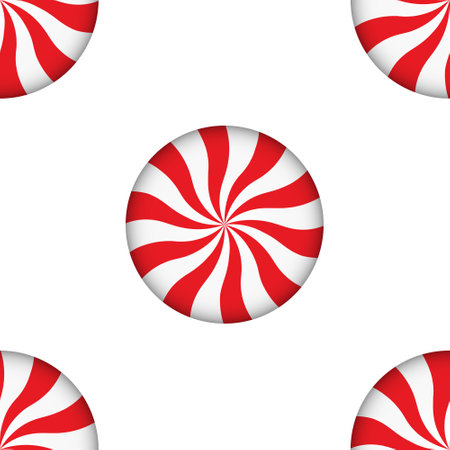 Seamless festive pattern from striped circles on a white background for fashion prints, textiles, fabrics, bed linen, tablecloths, wrapping paper. Vector illustration.のイラスト素材