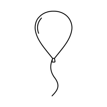 Balloon. Birthday card. Black line outline. Balloon festival. Pattern for printing on decorative pillows, T-shirts. Coloring page.の写真素材